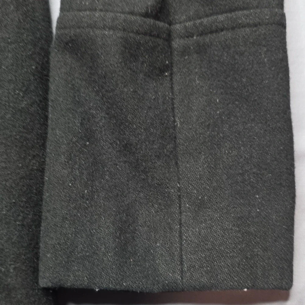 Michael Kors Coat Womens S Black Pea Collared Epaulet Button Long Sleeve